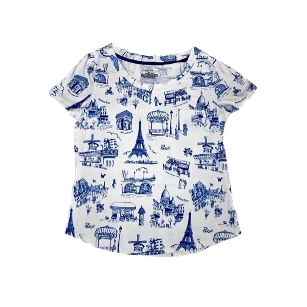 Paris print top XS